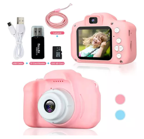 Mini Câmera Infantil-1920x1080 (Full HD)-32GB-TFT de 2 polegadas-200mAh-USB 2.0