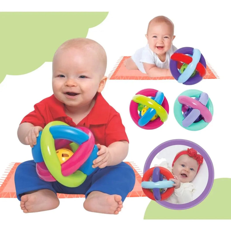 Bola Maluquinha com Chocalho – Diversão, Aprendizado e Movimento para o Seu Bebê!