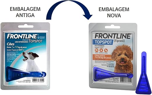 Frontline Antipulgas e Carrapatos Topspot para Cães de 1 a 10kg, azul