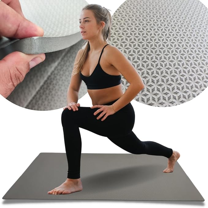 Kit 2 Tapetes Colchonetes (Yoga, Pilates, Fitness) Cores (Azul, Preto, Rosa) Leve, Macio e Flexível.