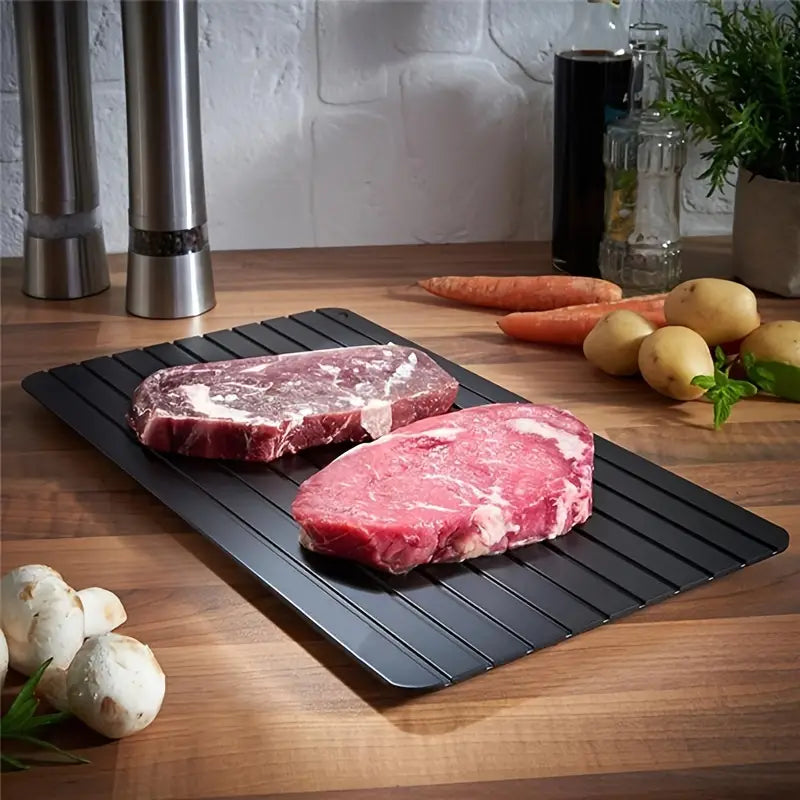 Tabua Mágica p/Descongelar Rápido Carne Aves Peixes Alimentos Cozinha Casa Bandeja AeM HOME